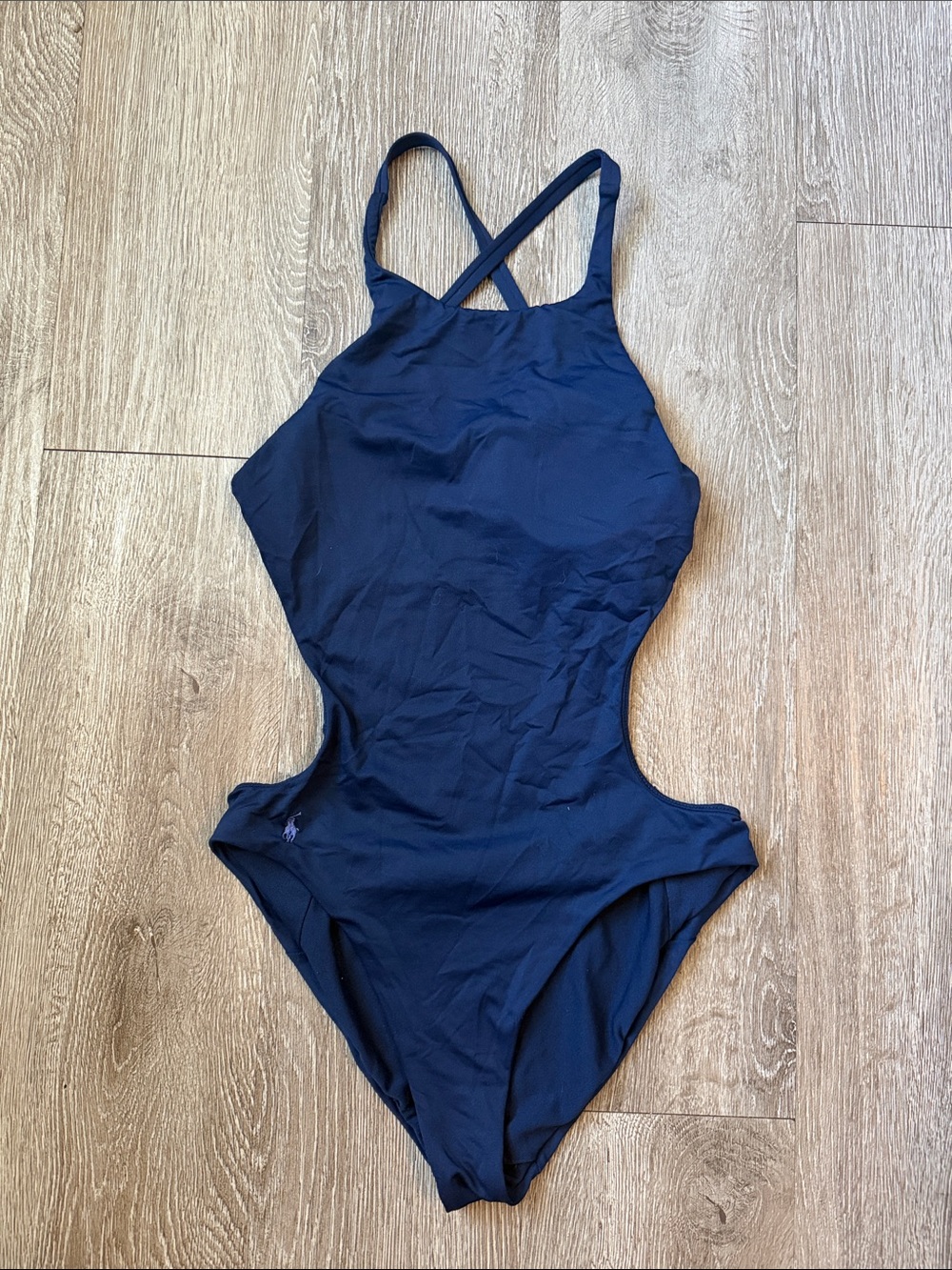 Polo Ralph Lauren Martinique One Piece Swimsuit medium navy blue medium